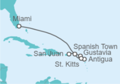 Itinerario del Crucero De San Juan a Miami  - Explora Journeys