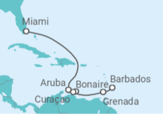 Itinerario del Crucero Antillas, Curaçao, Aruba - Explora Journeys