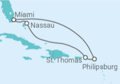 Itinerario del Crucero Bahamas, Islas Vírgenes - EEUU, Saint Maarten - Celebrity Cruises