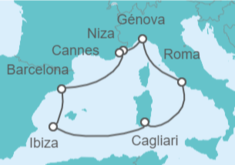 Itinerario del Crucero España, Italia - MSC Cruceros