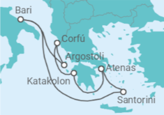 Itinerario del Crucero Sabores griegos - MSC Cruceros