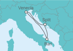 Itinerario del Crucero Croacia, Italia - Costa Cruceros