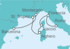 Itinerario del Crucero Mónaco, Francia, Italia - Explora Journeys