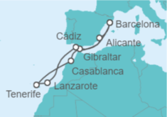 Itinerario del Crucero Islas Canarias y Marruecos - Explora Journeys