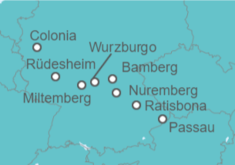 Itinerario del Crucero Sinfonía Rhin y Danubio - De Colonia a Passau - Panavision