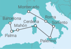 Itinerario del Crucero De Montecarlo a Barcelona - Explora Journeys