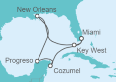 Itinerario del Crucero Estados Unidos y México - Explora Journeys