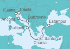 Itinerario del Crucero De Estambul a Venecia  - Explora Journeys