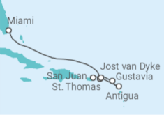 Itinerario del Crucero St. Thomas, Islas Vírgenes, Antigua - Explora Journeys