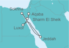 Itinerario del Crucero Egipto y Jordania - Explora Journeys