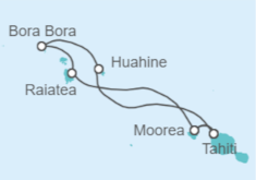 Itinerario del Crucero Polinesia Francesa - WindStar Cruises