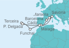 Itinerario del Crucero Portugal, España, Francia, Italia - Costa Cruceros