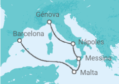 Itinerario del Crucero Italia, Malta - MSC Cruceros