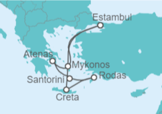 Itinerario del Crucero Estambul e Islas Griegas - Costa Cruceros