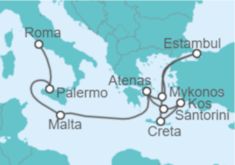 Itinerario del Crucero Italia, Malta, Grecia, Turquía - Costa Cruceros