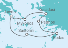 Itinerario del Crucero Atenas y el Egeo Icónico - Celestyal Cruises