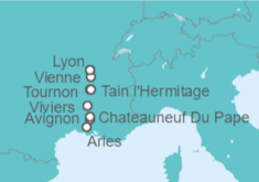 Itinerario del Crucero Velada al Sur de Francia  - Riverside