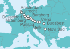 Itinerario del Crucero De Amsterdam a Budapest  - Riverside