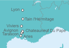 Itinerario del Crucero De Aviñón a Lyon  - Riverside