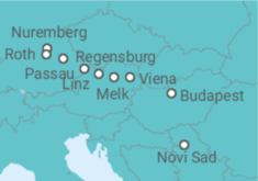 Itinerario del Crucero De Nuremberg a Budapest  - Riverside