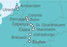 Itinerario del Crucero De Amsterdam a Basilea - Riverside