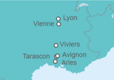 Itinerario del Crucero Desde Lyon a Aviñón  - Riverside