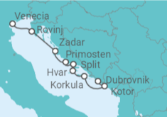 Itinerario del Crucero Croacia, Montenegro - Ponant
