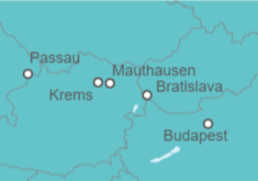 Itinerario del Crucero De Budapest a Passau  - Riverside