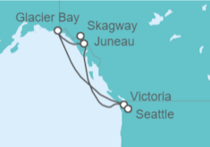 Itinerario del Crucero Increíble Alaska - Cunard