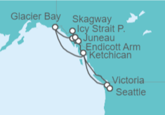 Itinerario del Crucero Alaska mágica - Cunard