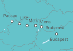 Itinerario del Crucero Nochevieja en Bratislava - Riverside