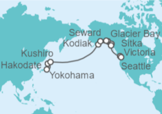 Itinerario del Crucero De Yokohama a Seattle - Cunard