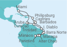 Itinerario del Crucero Brasil - Holland America Line