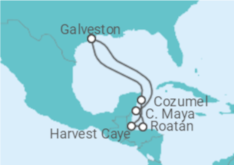 Itinerario del Crucero México, Honduras - NCL Norwegian Cruise Line