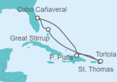 Itinerario del Crucero Islas Vírgenes - EEUU, Islas Vírgenes - Reino Unido - NCL Norwegian Cruise Line