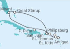 Itinerario del Crucero El Caribe: República Dominicana y Antigua - NCL Norwegian Cruise Line