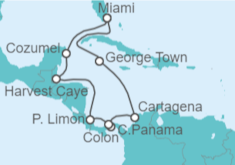 Itinerario del Crucero Islas Caimán, Colombia, Panamá, Costa Rica, México - NCL Norwegian Cruise Line