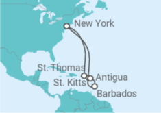 Itinerario del Crucero El Caribe: Barbados y Antigua - NCL Norwegian Cruise Line