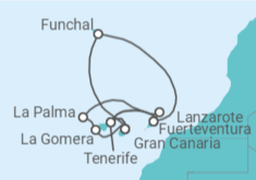 Itinerario del Crucero Islas Canarias - AIDA