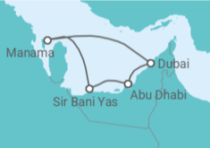 Itinerario del Crucero Emiratos Árabes y Baréin - AIDA
