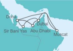 Itinerario del Crucero Emiratos Árabes, Qatar, Omán - AIDA