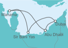 Itinerario del Crucero Emiratos Árabes y Baréin  - AIDA