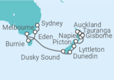 Itinerario del Crucero Desde Sydney (Australia) a Auckland (Nueva Zelanda) - NCL Norwegian Cruise Line