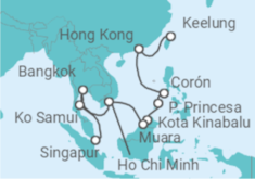 Itinerario del Crucero China, Malasia, Vietnam, Tailandia - NCL Norwegian Cruise Line