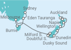 Itinerario del Crucero Desde Sydney (Australia) a Auckland (Nueva Zelanda) - NCL Norwegian Cruise Line