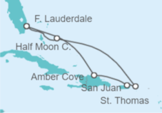 Itinerario del Crucero Caribe Oriental - Holland America Line