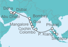 Itinerario del Crucero Desde Singapur a Doha (Qatar) - NCL Norwegian Cruise Line