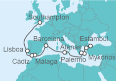 Itinerario del Crucero De Estambul a Londres - Cunard
