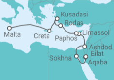 Itinerario del Crucero  Chipre, Grecia, Turquía - Ponant