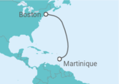 Itinerario del Crucero Martinica - Ponant